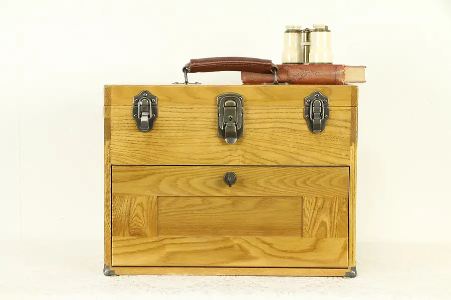 Main image of Oak & Ash Machinist, Jewelry or Collector Chest, Felt Lined