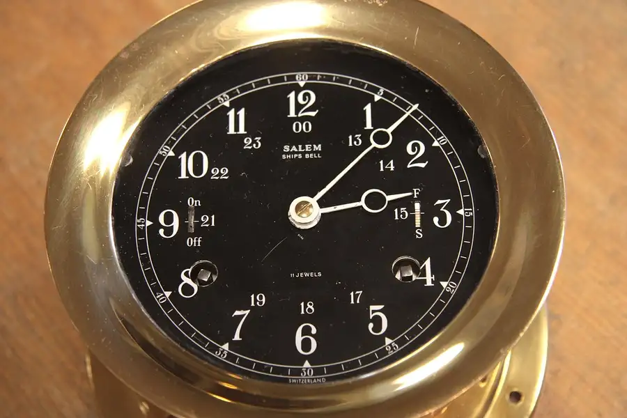Main image of Salem Ship's Bell Clock, For Parts or Repair