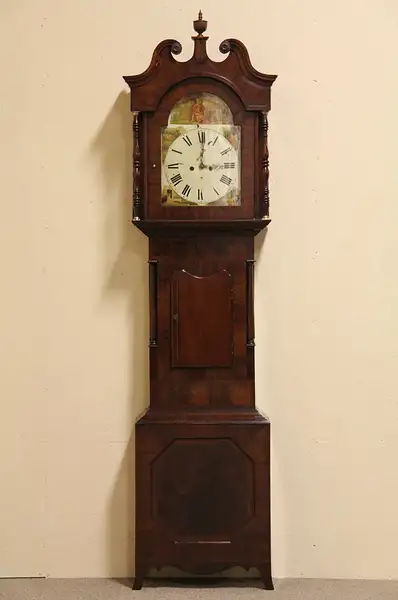 Main image of Tall Case 1820 Antique English Grandfather Clock
