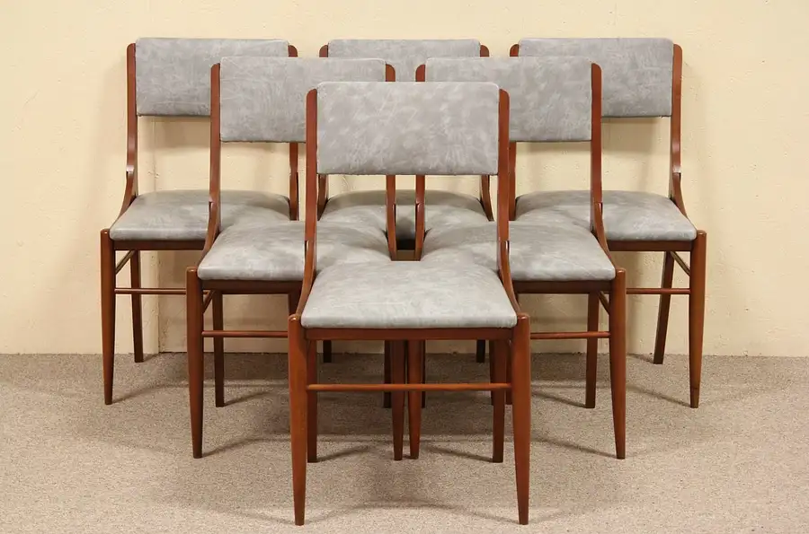 Main image of Set of 6 Danish Midcentury Modern Dining Chairs