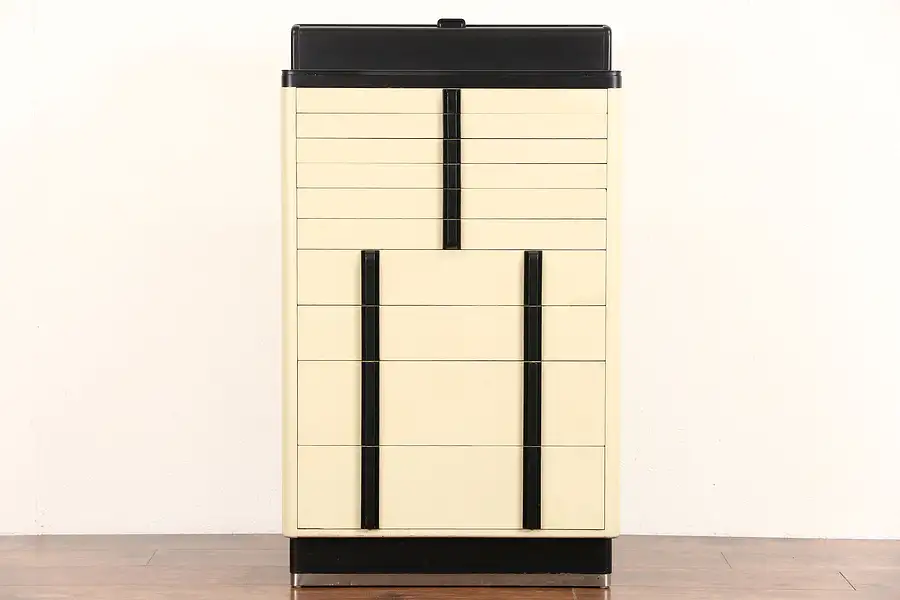 Main image of Art Deco 1930's Vintage Dental Cabinet, Dentist or Collector Cabinet