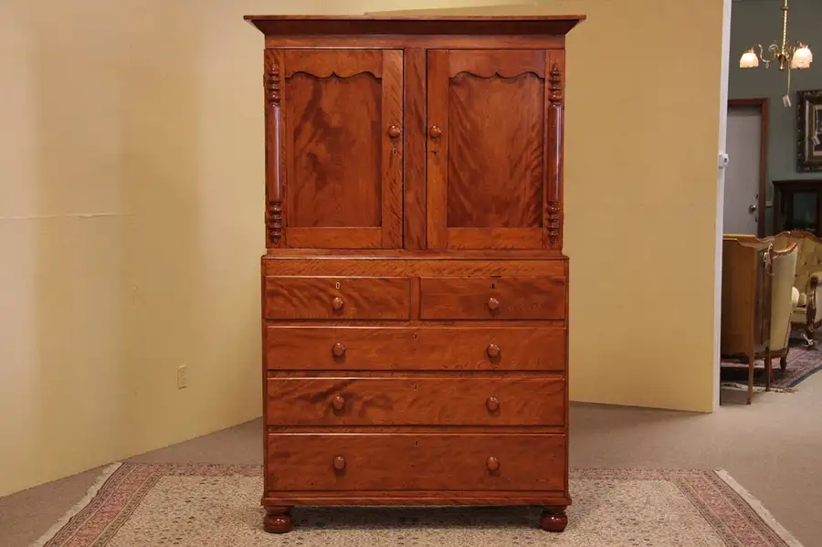 Main image of New England Antique 1825 Cabinet or Armoire