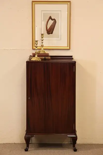 Main image of Mahogany Antique Sheet Music Cabinet, Scrapbook