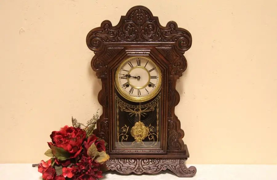 Main image of Victorian Waterbury Shelf Clock