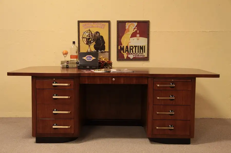 Main image of Art Deco Midcentury Modern Executive Desk