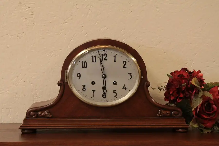 Main image of Gustave Becker Antique Westminster Mantel Clock