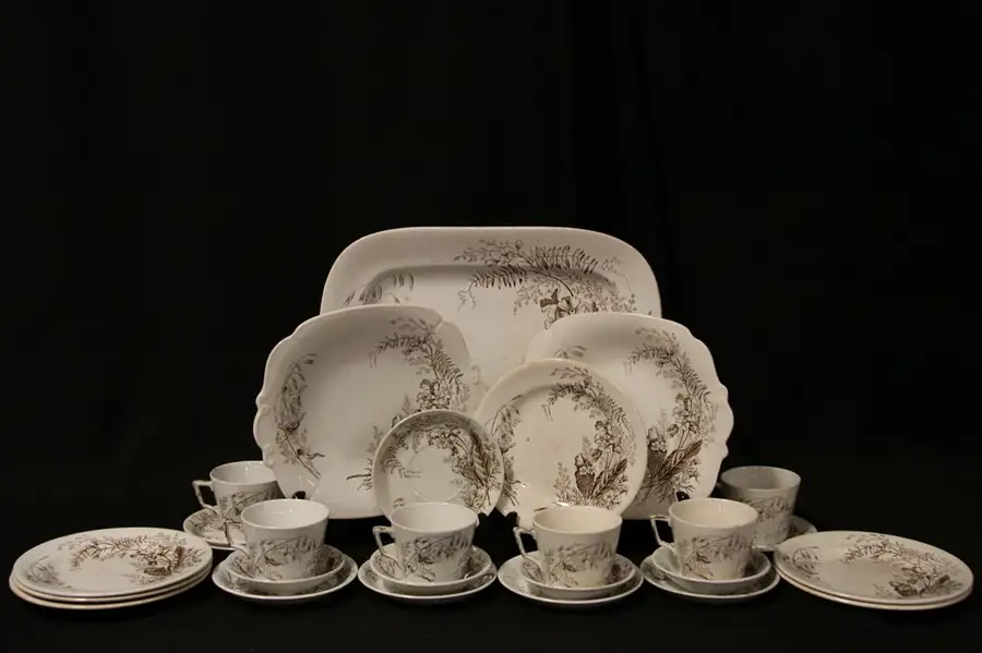 Main image of Partial Set of Victoria English Ironstone 1870 China