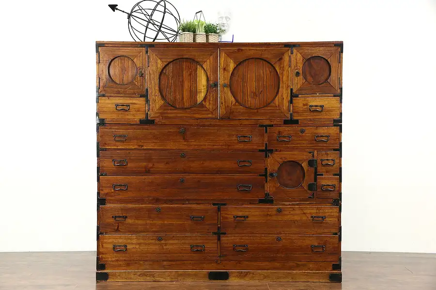 Main image of Chinese 1900 Antique Stacking Ash Dowry Chest