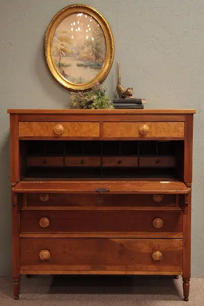 Main image of New England 1820's Cherry and Birdseye Butler's Desk