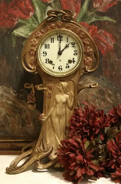 Main image of Art Nouveau 1900 Antique Ansonia Clock