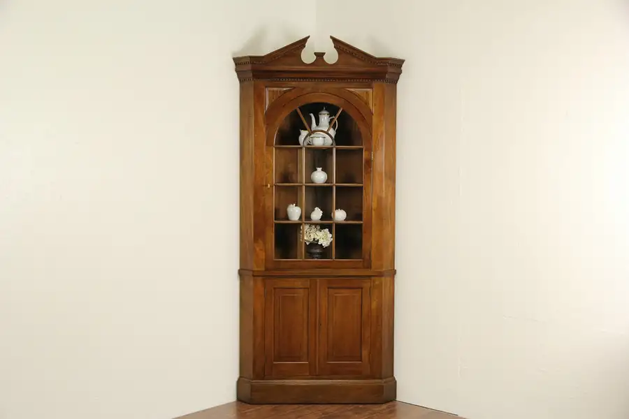 Main image of Traditional Vintage Mahogany Corner Cabinet, Biggs of VA