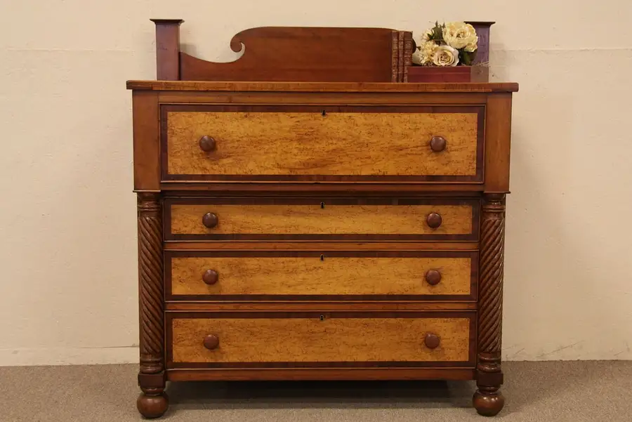 Main image of New England Cherry & Birdseye Maple Chest or Dresser