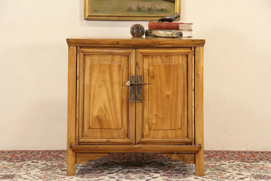 Main image of Chinese Camphor Antique 1900's 2 Door Cabinet or Chest