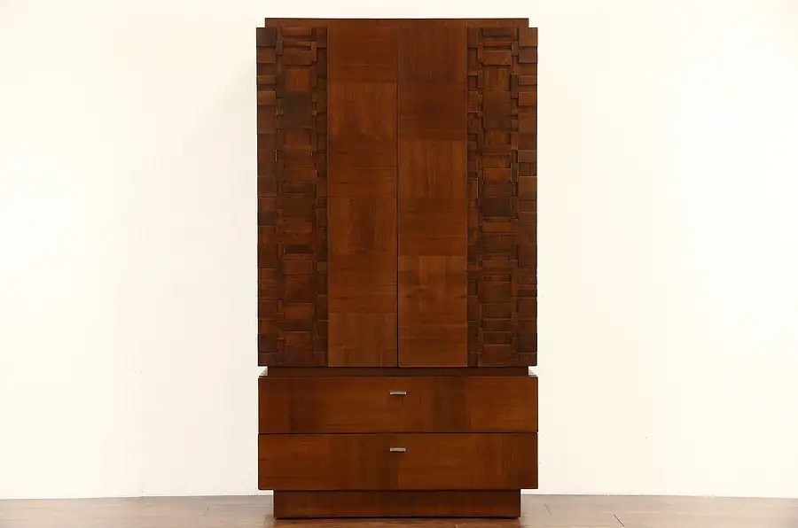 Main image of Midcentury Modern 1960's Vintage Armoire or Chifferobe