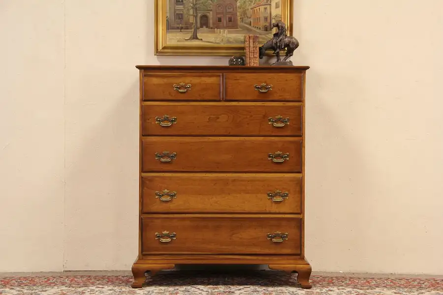 Main image of Stickley NY Cherry Vintage Tall Chest or Highboy Dresser
