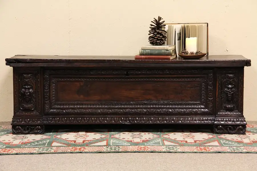Main image of Italian 1600 Cassone, Coffer, Trunk or Armor Chest