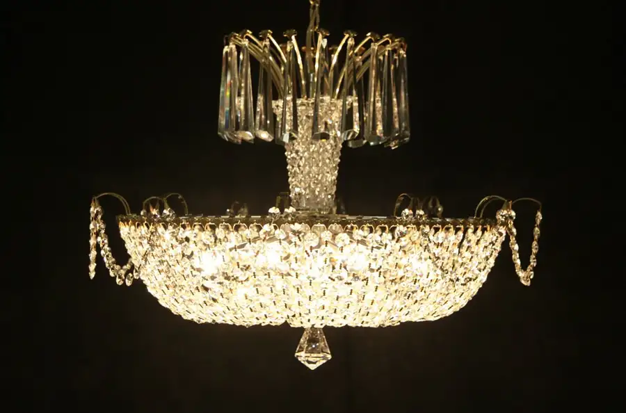 Main image of Strass Crystal Prisms Vintage Chandelier