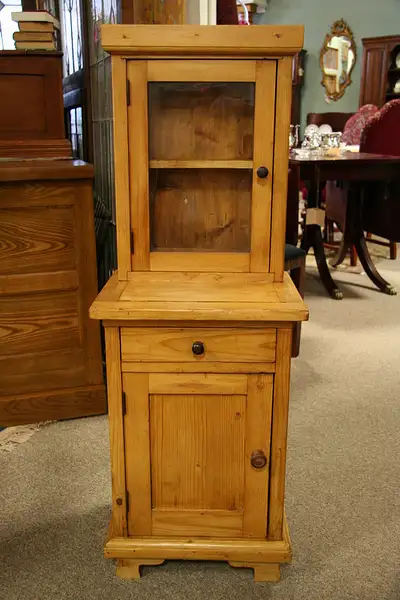 Main image of Pine 1880 Child's or Salesman Sample Cupboard Hutch