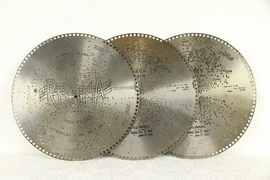 Main image of Regina Music Box 3 Antique 15 1/2" Disks, The Campbell's Are Coming