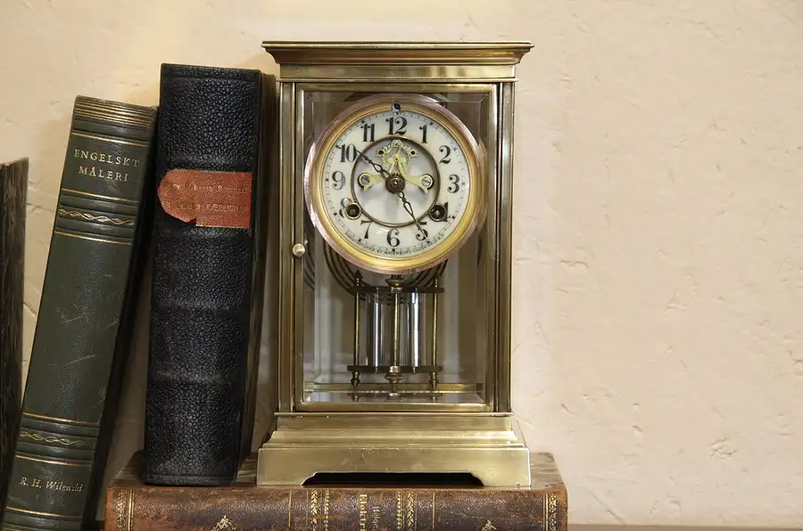 Main image of Waterbury Antique Paris Regulator Brass Clock