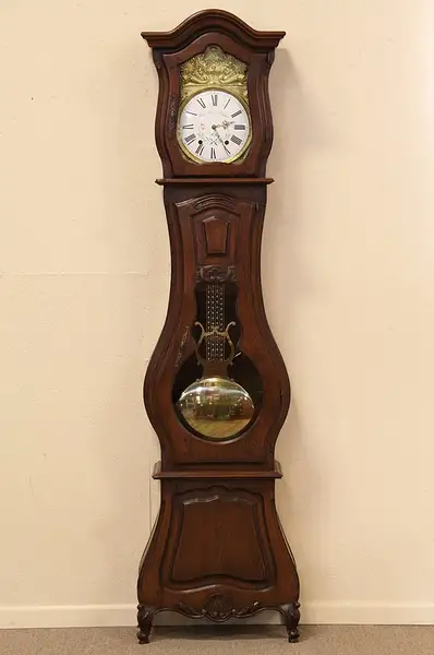 Main image of Country French Carved Morbier Tall Case Clock