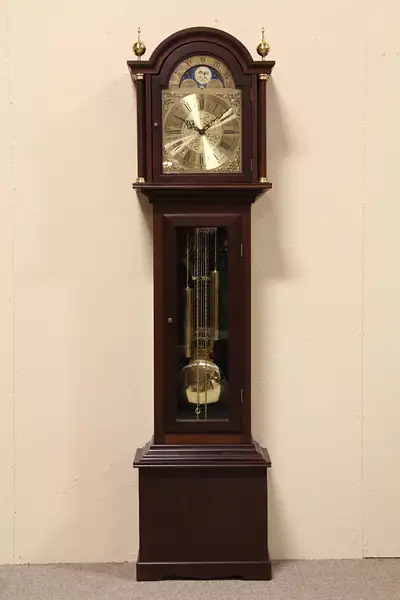 Main image of Danish Royal Mahogany Tall Case or Grandmother Clock