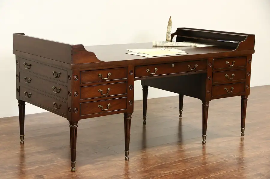 Main image of Kittinger Signed Geo. Washington Vintage Mahogany Desk
