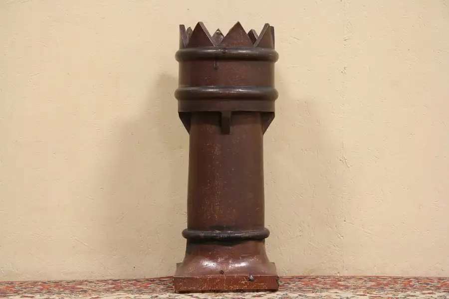 Main image of Victorian 1870's Architectural Salvage Glazed Chimney Pot for Garden