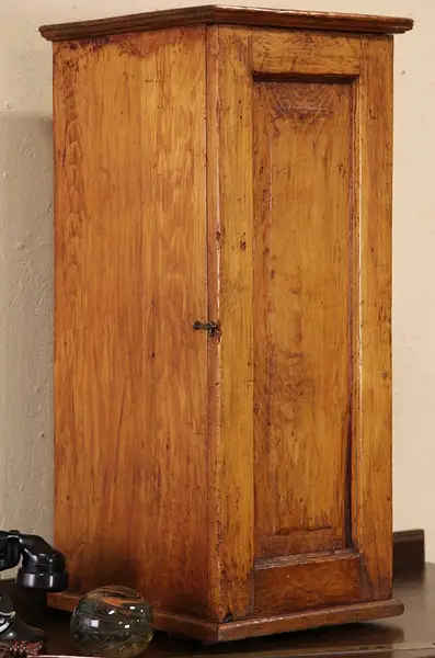 Main image of Country Pine 19 Compartment Antique 1900 File Cabinet, Fits Standard Paper