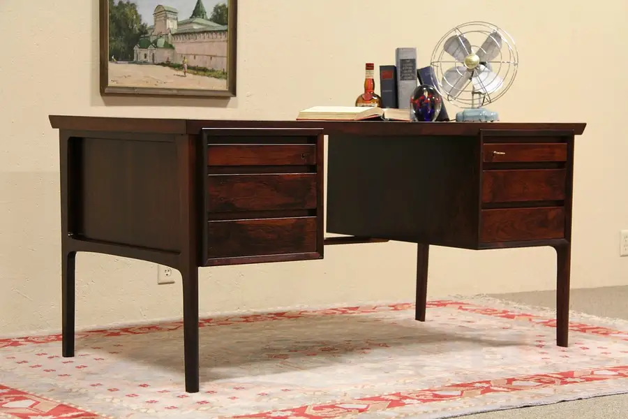 Main image of Danish Midcentury Modern Rosewood Desk