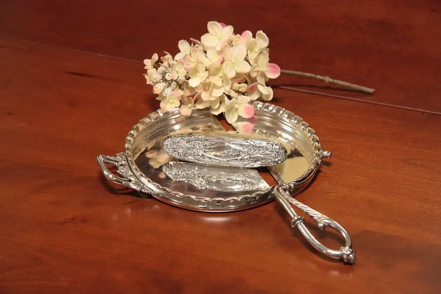Main image of Victorian Silver Crumb Set and Brush
