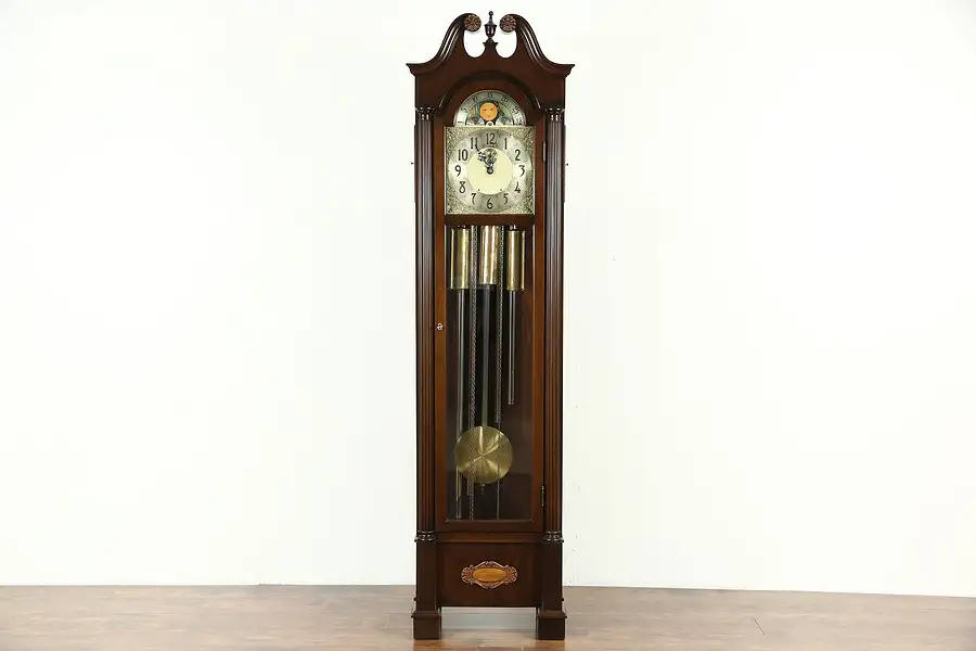 Main image of Herschede 5 Tube Westminster Tall Case Vintage Grandfather Clock
