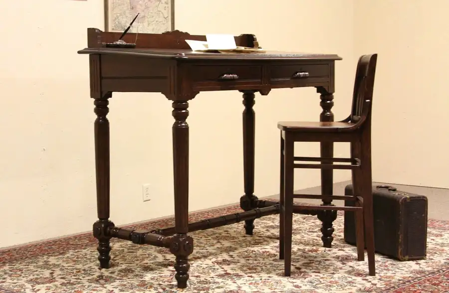 Main image of Quartersawn Oak 1870 Antique Stand Up Desk