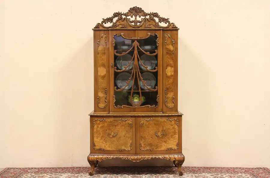 Main image of Romweber Carved Vintage China or Display Cabinet