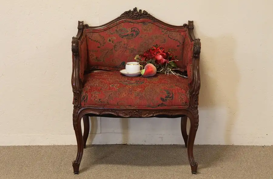 Main image of French Louis XIV Antique Carved Arm Chair