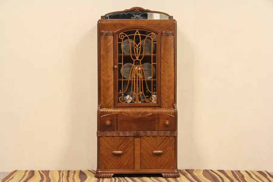 Main image of Art Deco 1935 Waterfall China, Curio, Collector Cabinet or Bookcase