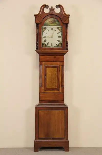 Main image of English 1790 Antique Georgian Tall or Long Case Grandfather Clock