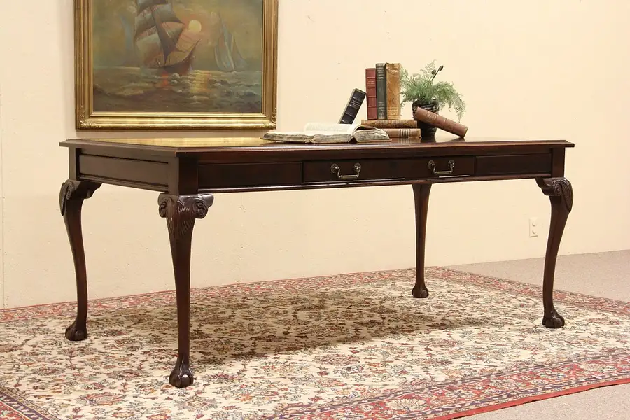 Main image of Kimball Georgian Vintage Executive Writing Desk