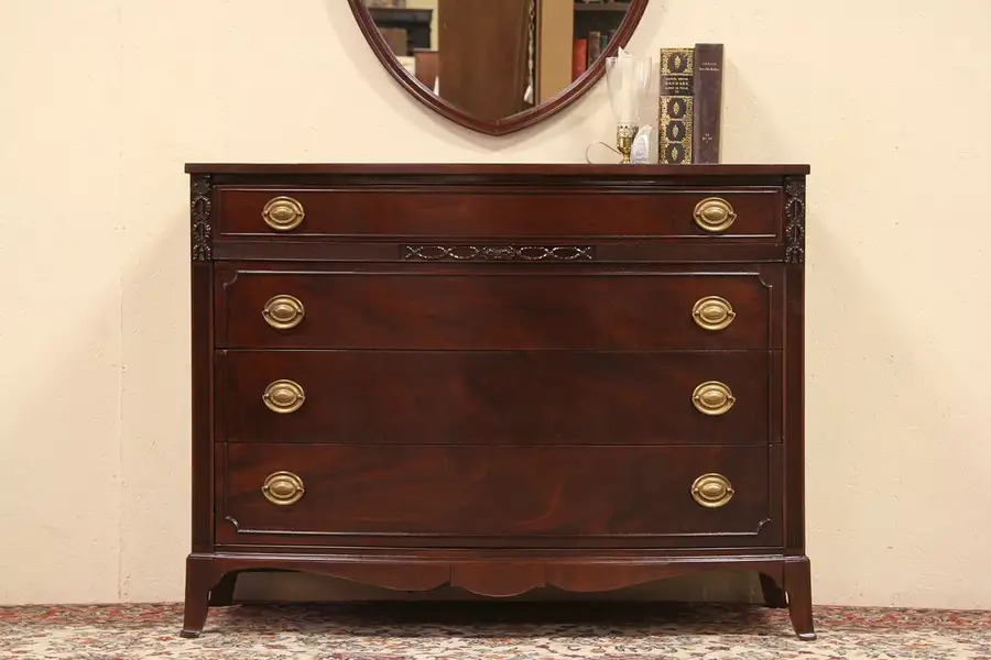 Main image of Federal 1940's Mahogany Linen Chest or Dresser