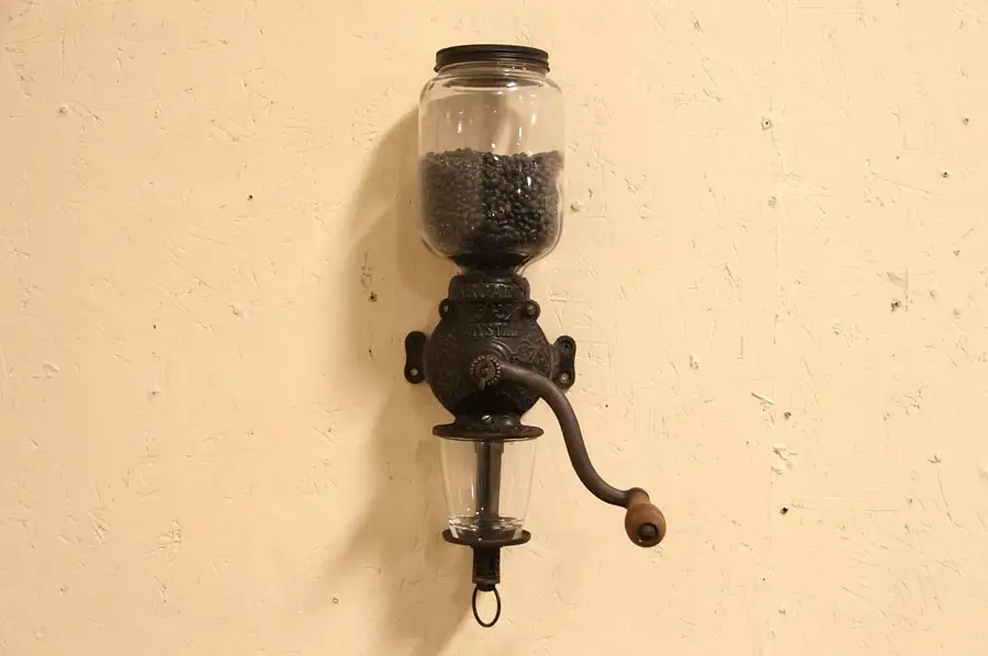 Main image of Arcade Crystal Wall Mount Antique 1890 Coffee Grinder
