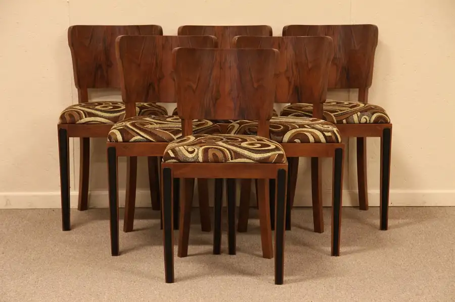 Main image of Art Deco Set of 6 Dining Chairs