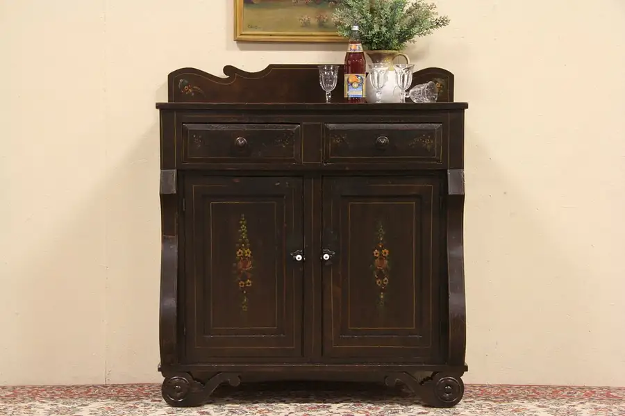 Main image of Original Cottage Painted 1840 Jelly Cupboard or Server