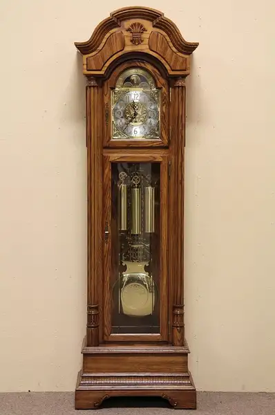 Main image of Sligh Oak Tall Case Westminster Grandfather Clock