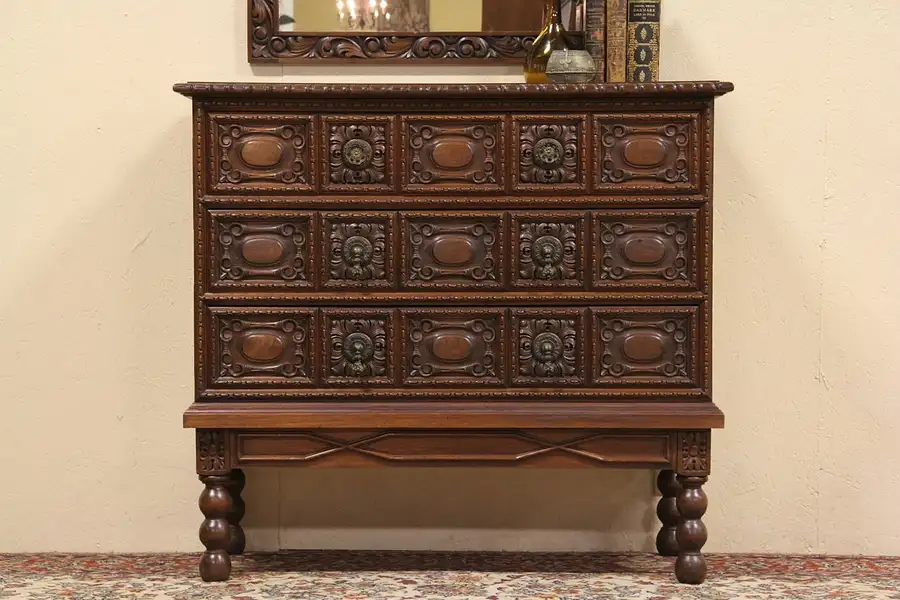 Main image of Spanish Colonial Hall Chest or Dresser