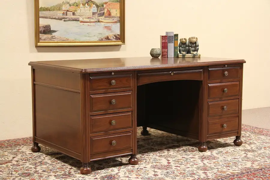 Main image of Executive Walnut 1930 Desk, Lincoln Chicago