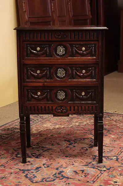 Main image of French Country Antique 3 Drawer Chest or Nightstand