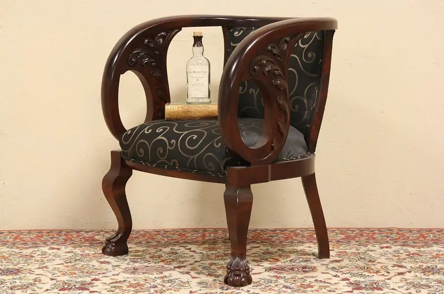 Main image of Carved 1900 Antique Parlor Chair