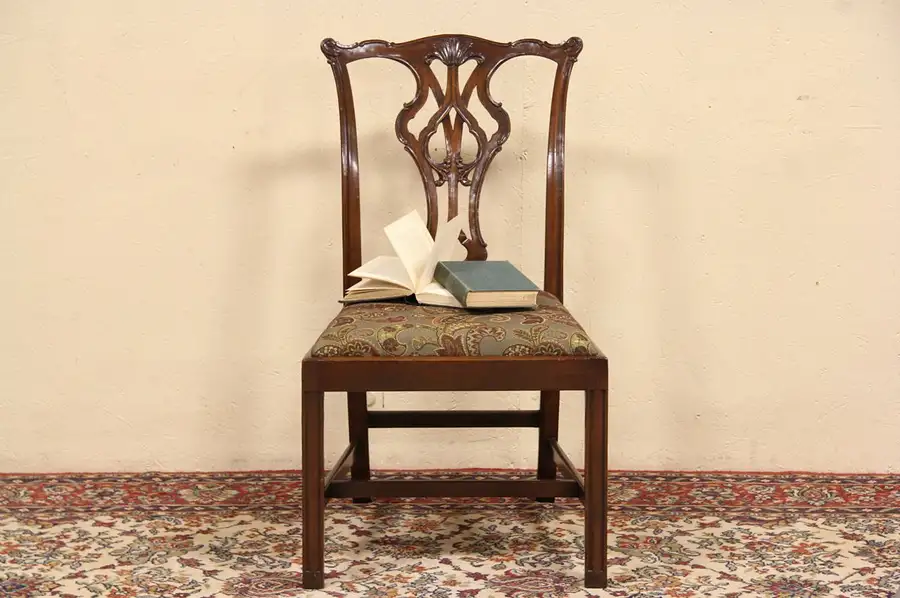 Main image of Georgian Chippendale 1920 Side or Desk Chair