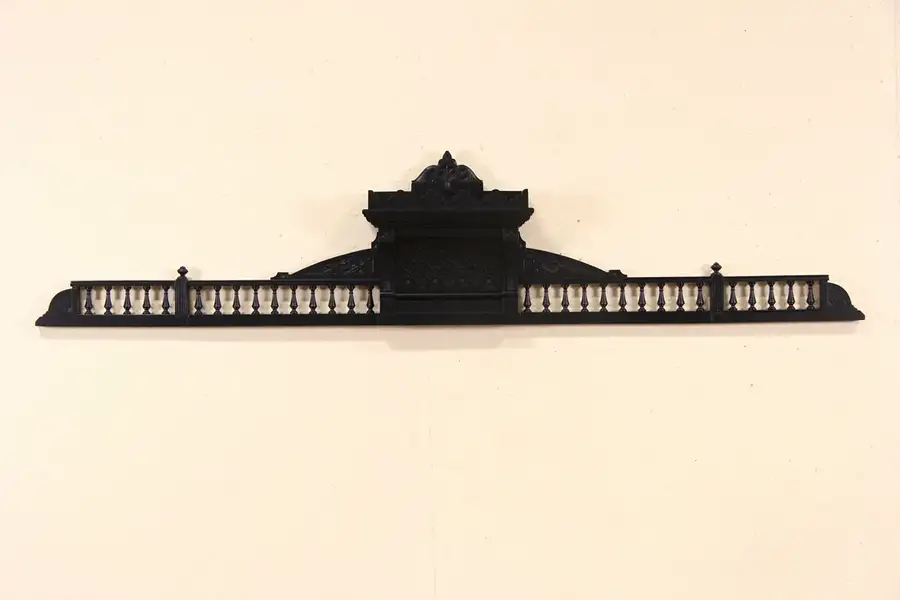 Main image of Architectural Salvage Fragment, 1870 Antique Ebonized Cherry Crest