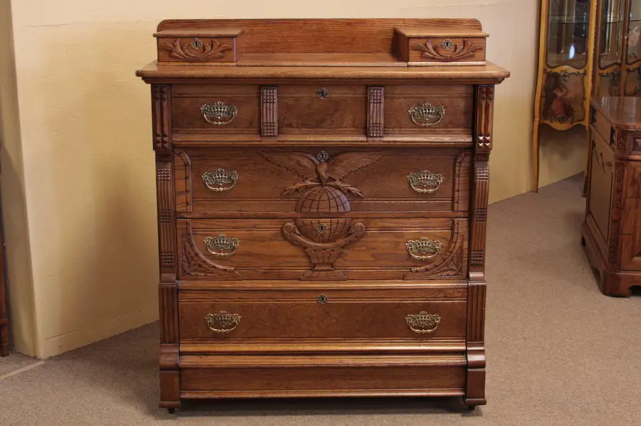 Main image of World's Fair 1893 Chicago Victorian Oak Dresser